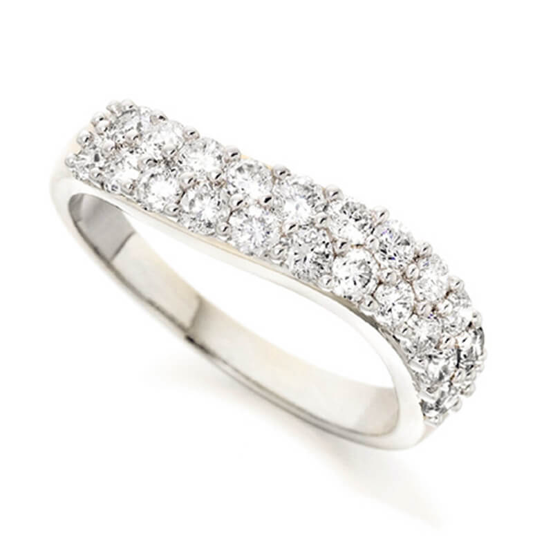 Diamond Wedding Band and Eternity Ring in White Gold and Yellow Gold