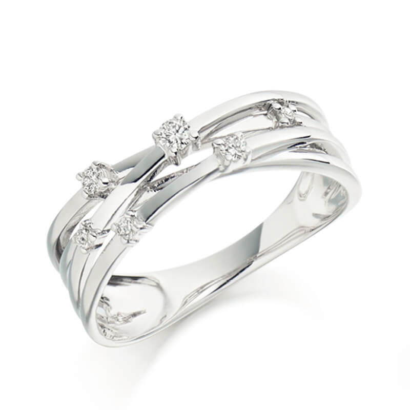 Diamond Fancy Band in White Gold