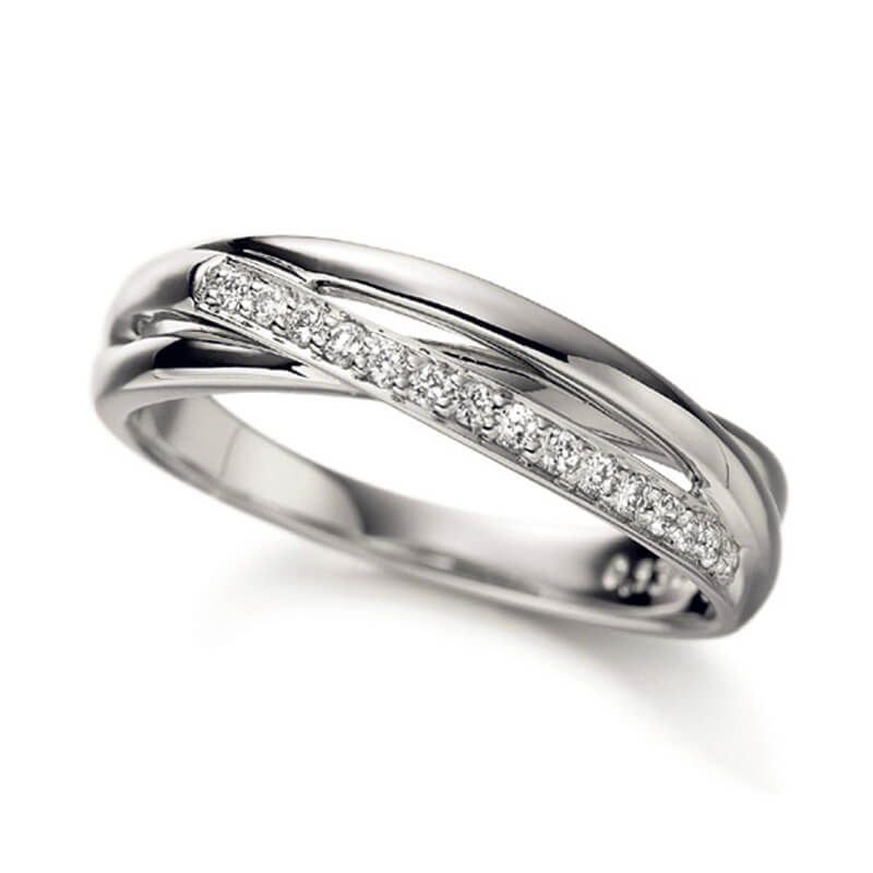 Diamond Fancy Band in White Gold