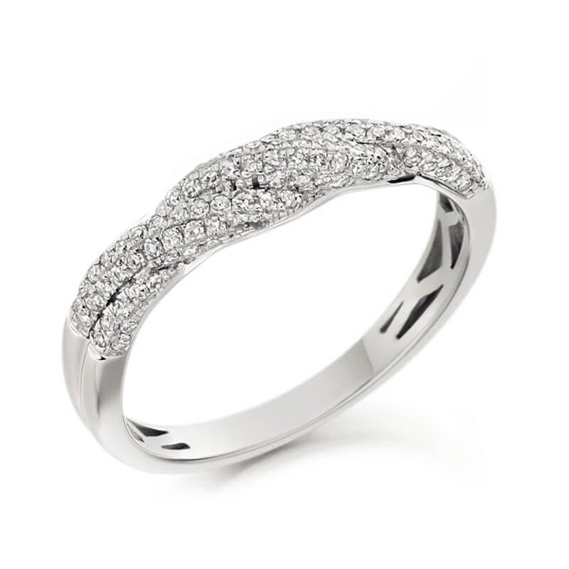 Diamond Fancy Band in White Gold