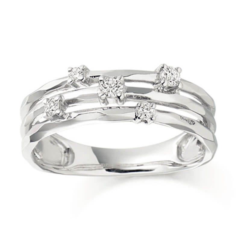 Diamond Fancy Band in White Gold
