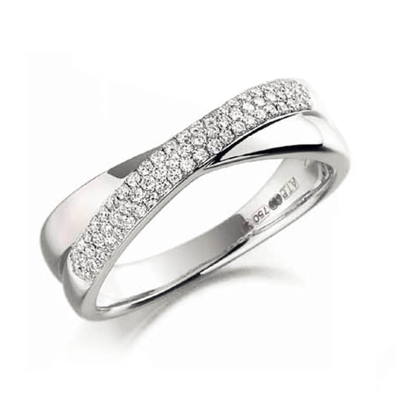 Diamond Fancy Band in White Gold