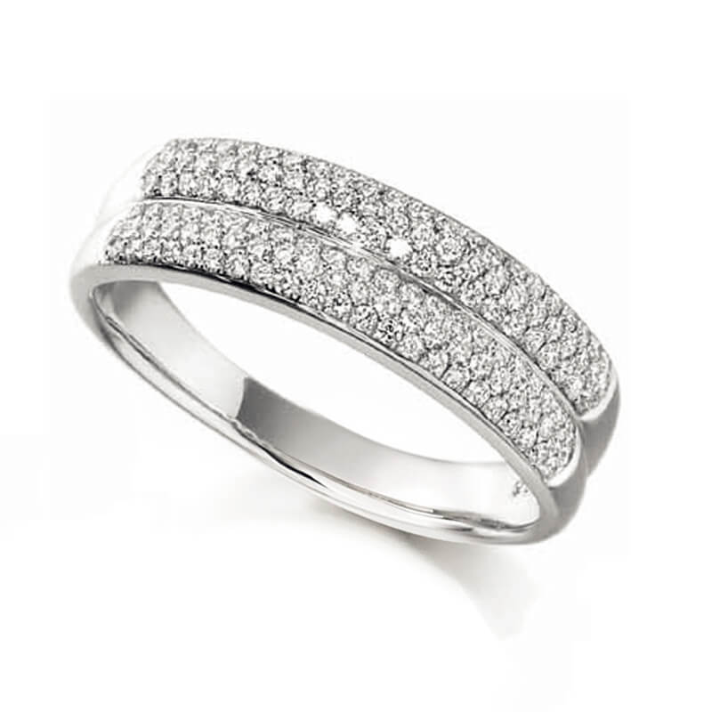 Diamond Fancy Band in White Gold