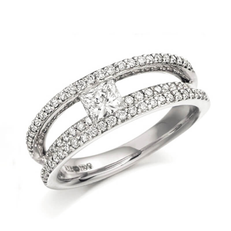 Diamond Fancy Band in White Gold