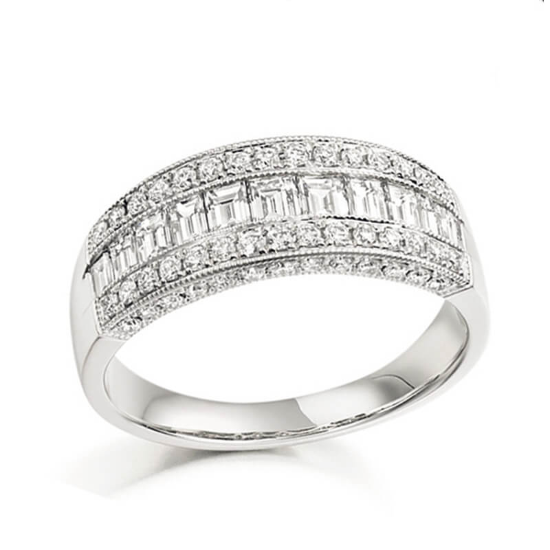 Diamond Fancy Band in White Gold