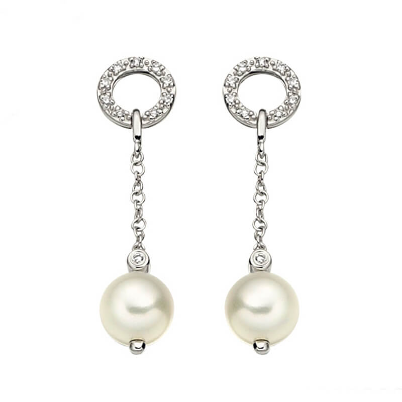 Pearl & diamond engagement ring