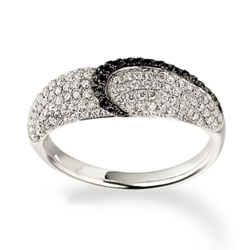 Black and White Diamond Ring