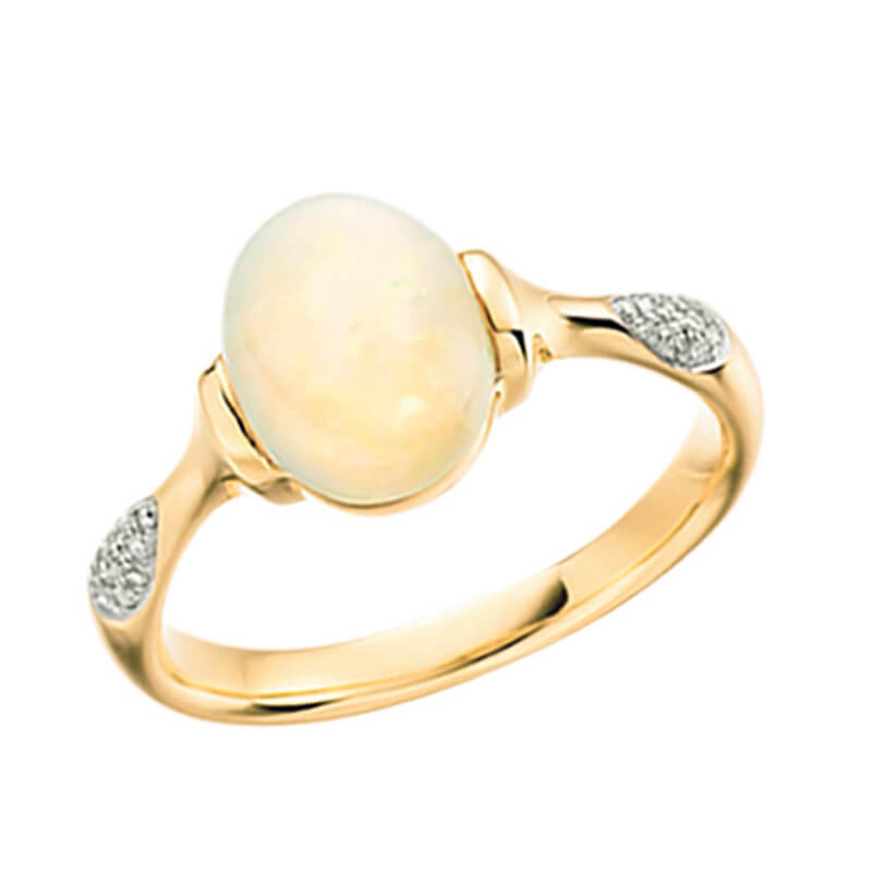 Opal & Diamond Ring
