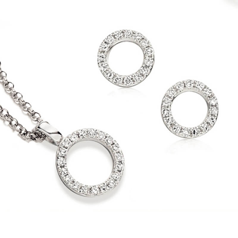 Diamond earrings & pendant sets