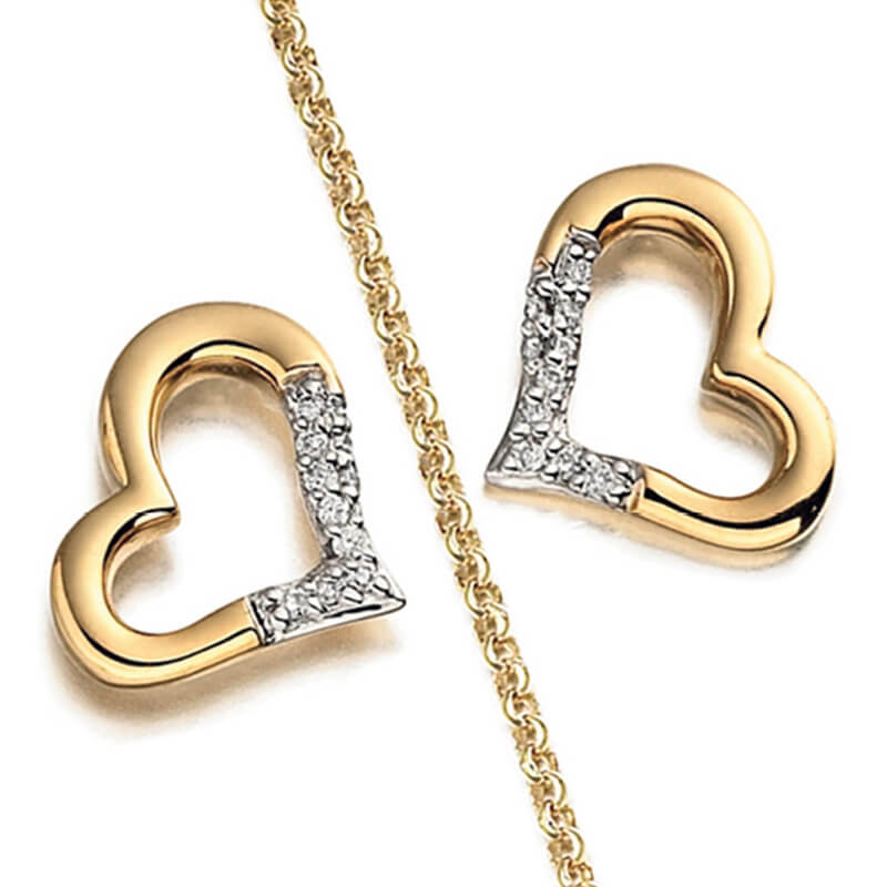 Diamond earrings & pendant sets
