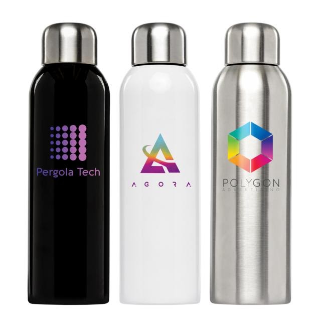 Single-wall stainless steel water bottle (item# WCO-C) from Goldstar Pens.