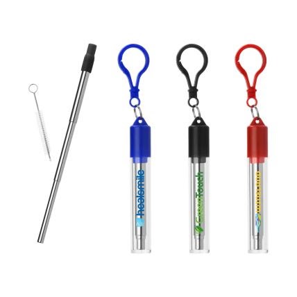 Stainless reusable drinking straw (item# FET-C) from Goldstar Pens.