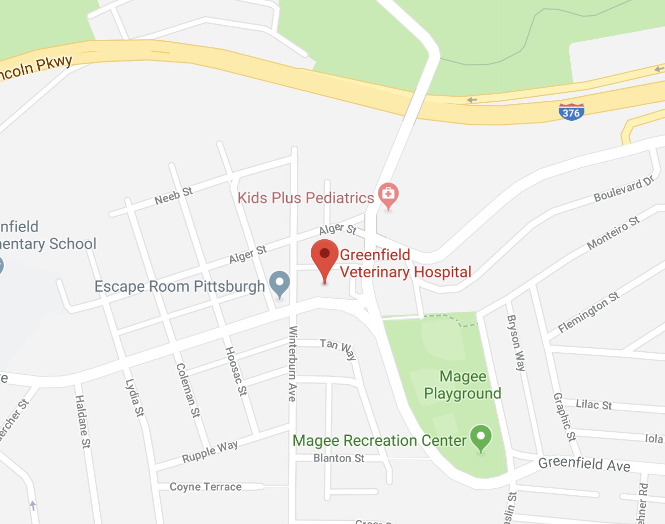 Location Greenfield Veterinary Hospital