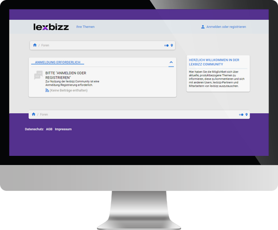 lexbizz ERP – Screen aus Verkauf