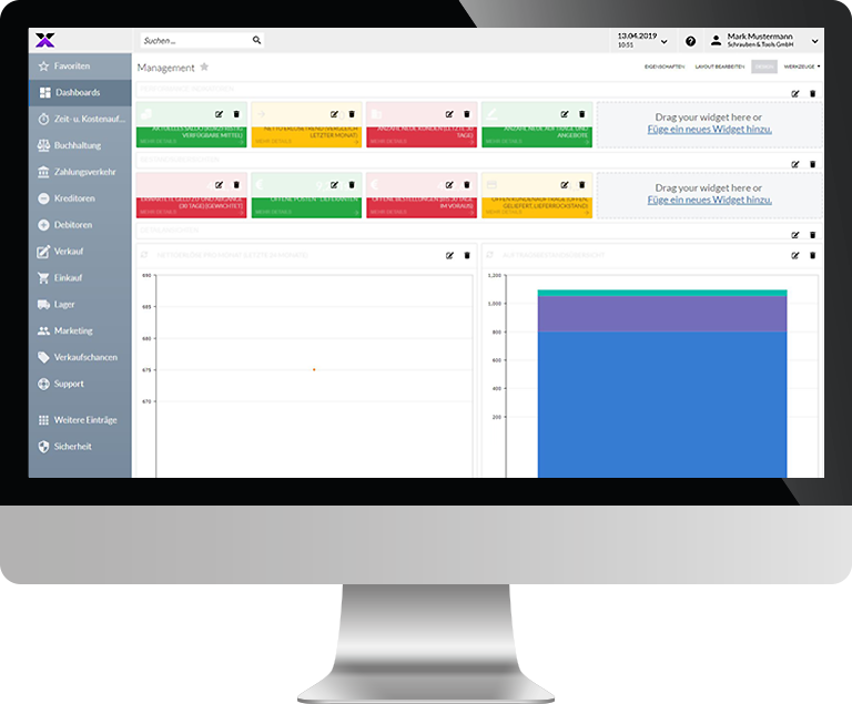 lexbizz ERP – CRM Dashboard