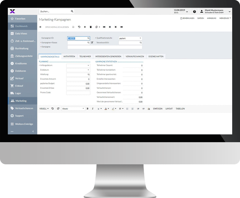 lexbizz ERP – CRM Kampagnenmanagement