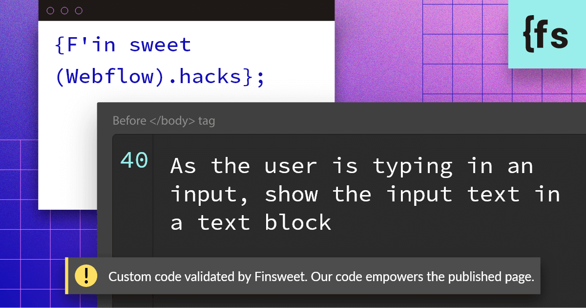 As the user is typing in an input, show the input text in a text block