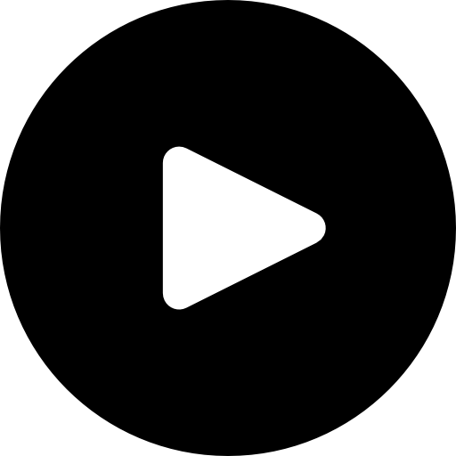 black and white play button