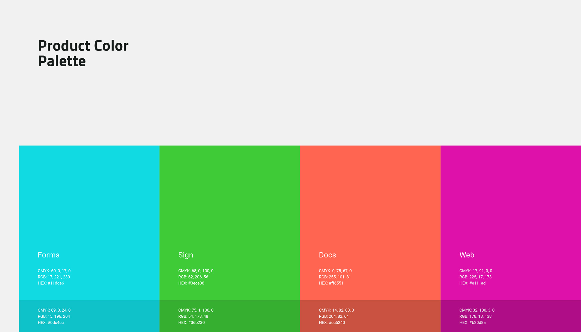 TITAN - Product Color Palette