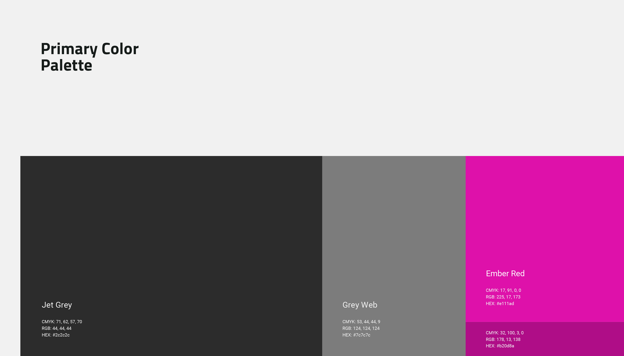 TITAN - Primary Color Palette