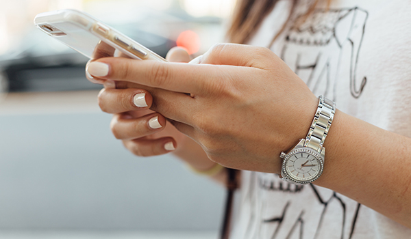 person on their mobile phone