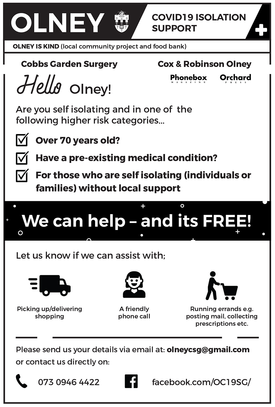 Olney Town Council Announcements