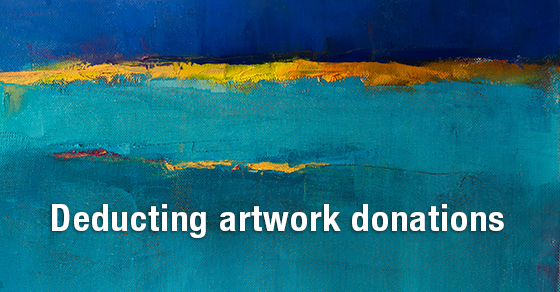 deducting artwork donations