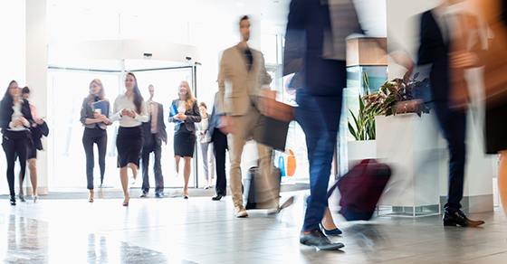 business people in motion