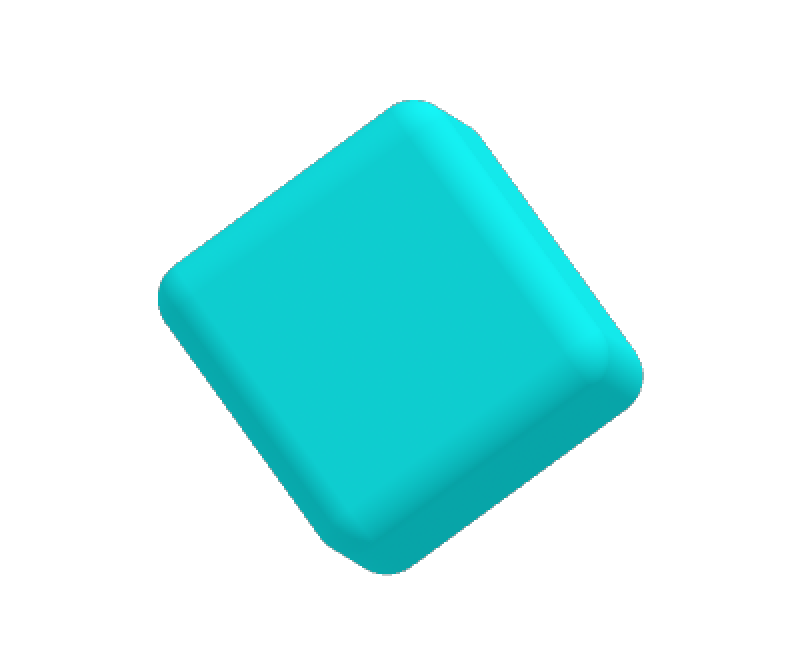 cyan cube