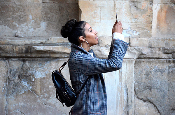 woman taking a selfie