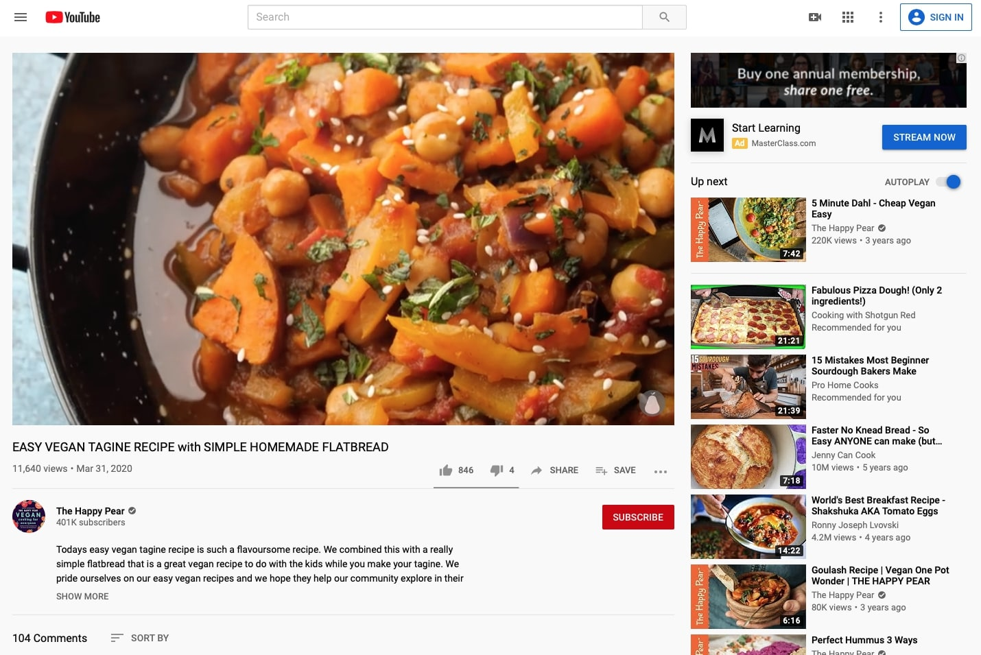 Appetizr - Canal de Youtube para Restaurantes
