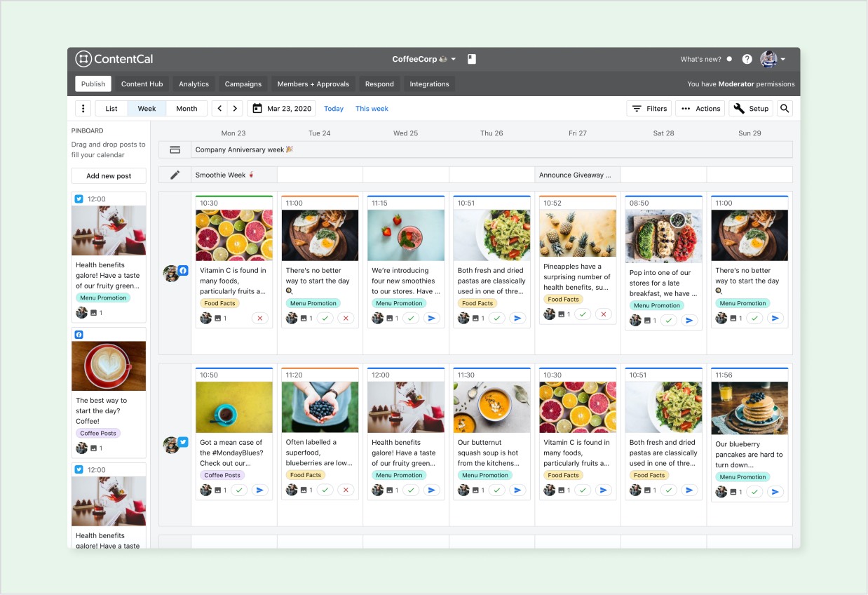 Appetizr - Calendario de Contenidos para Restaurantes