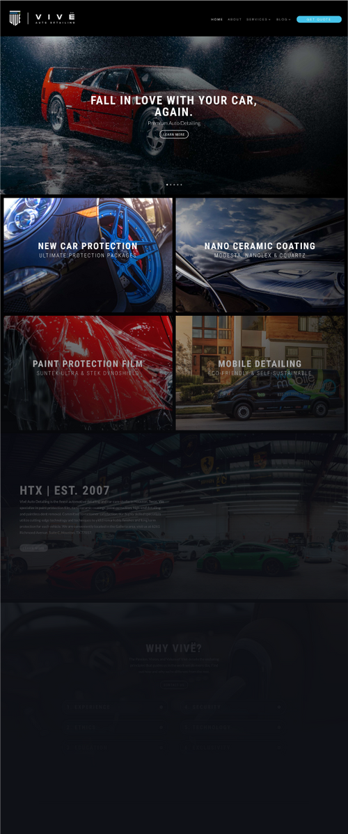 Car Detailing site Design