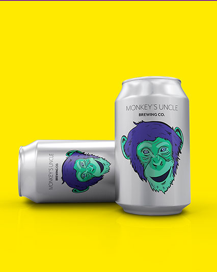 Monkey's Uncle Brewery Can Design