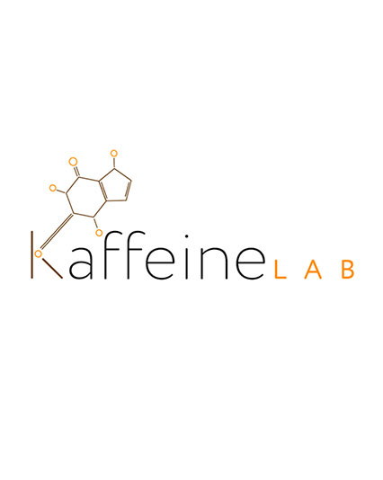 Kaffeine Labs clean and minimalistic logo design