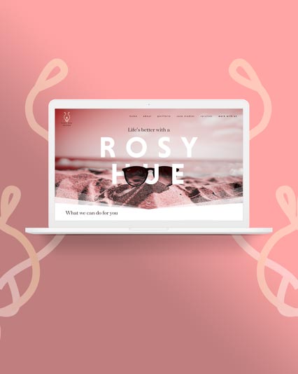 Rosy Hue Site Design featuring vivd colors