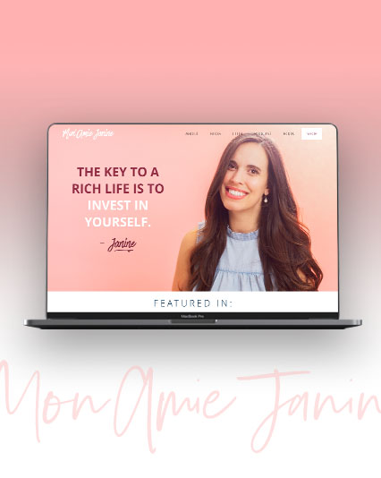 Mon'Amie Janine Website UI/UX Design