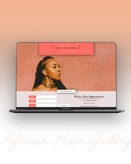 Website Design for African Hair Gallery