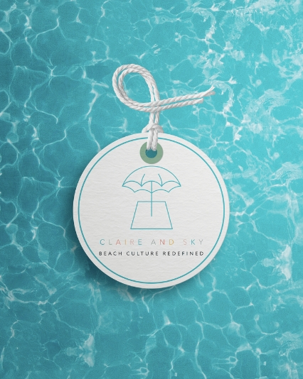 Logo and Branding for Claire and Sky Children's Swimwear