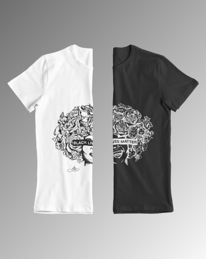 Black Lives Matter Illustration design for Vermont Be True Yoga