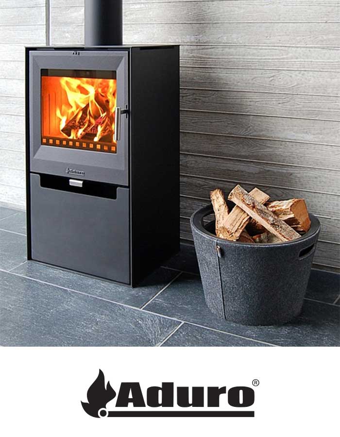 Poêle à bois - 1.1 - ADURO A/S - 6 kW / contemporain / en acier