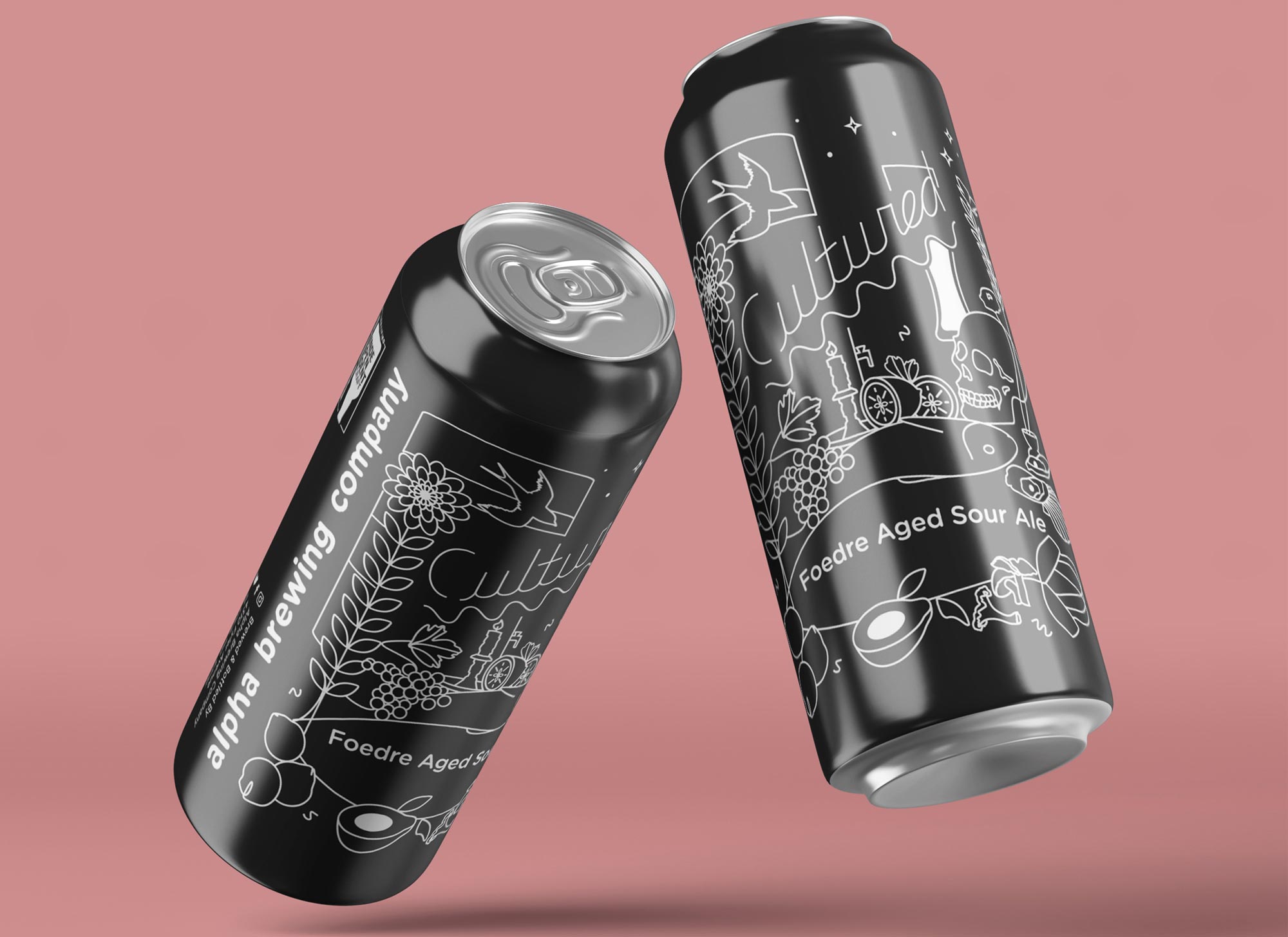 Studiopowell and Alpha Brewing Company St. Louis beer can label design