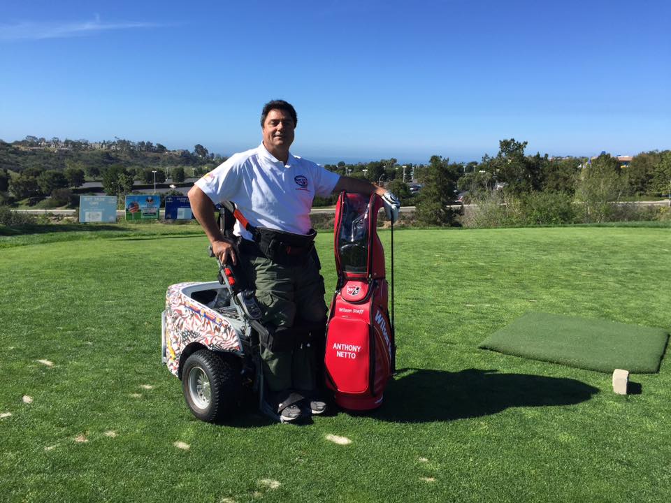 Stand Up and Play accessible golf wheelchair founder