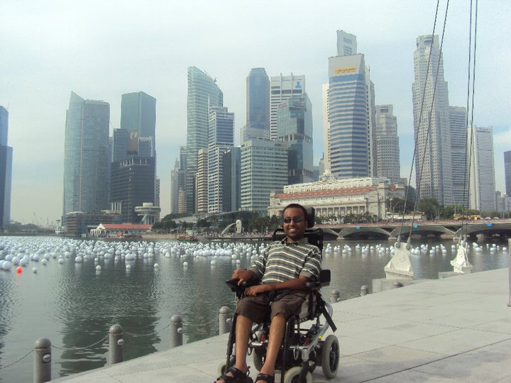 Srin from Accomable exploring Singapore