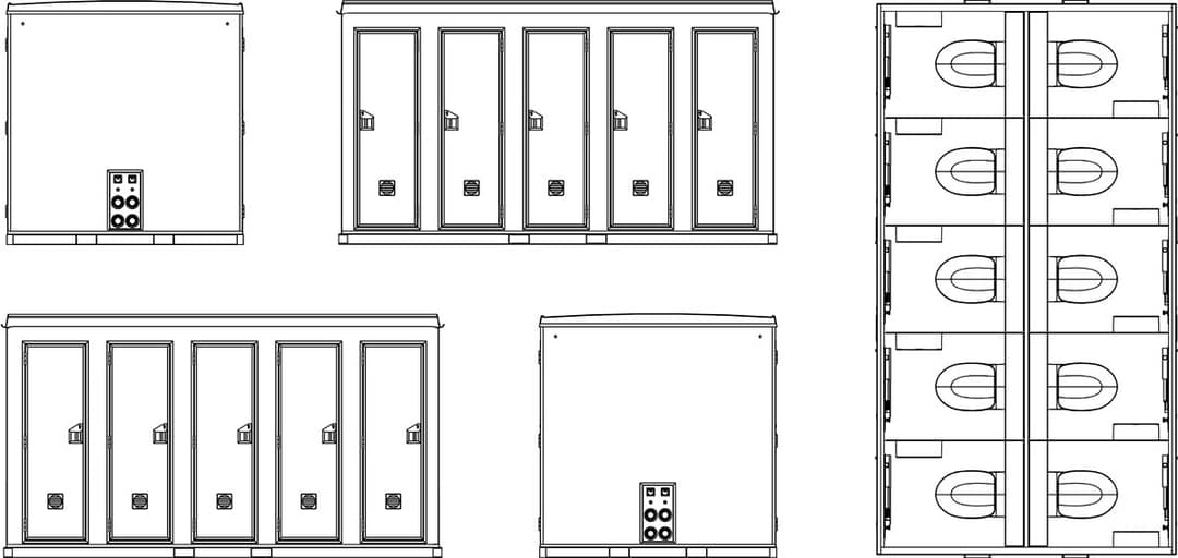 Toiletten mit hoher Kapazität für Veranstaltungen
