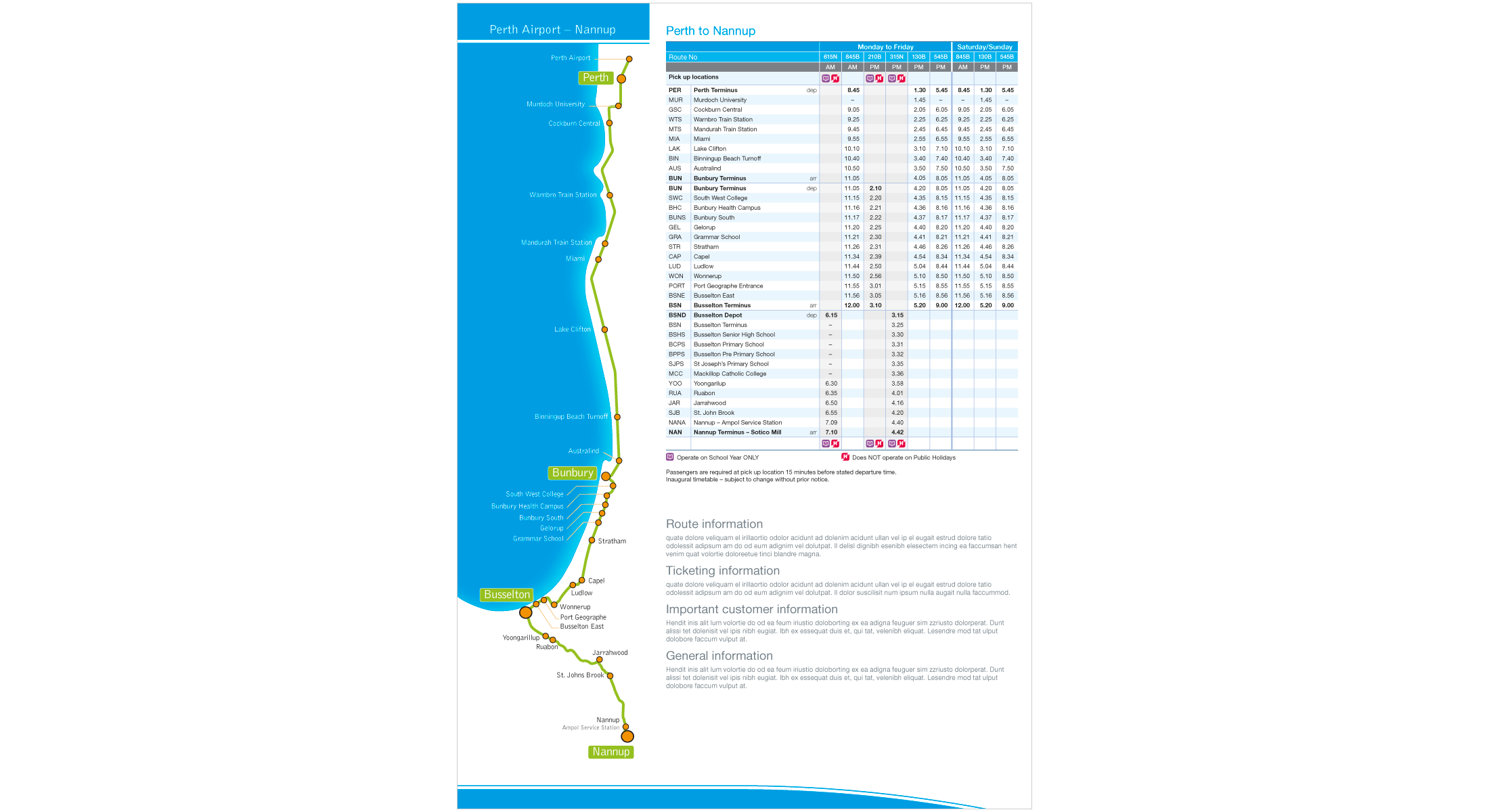 Bus Fold-out Map