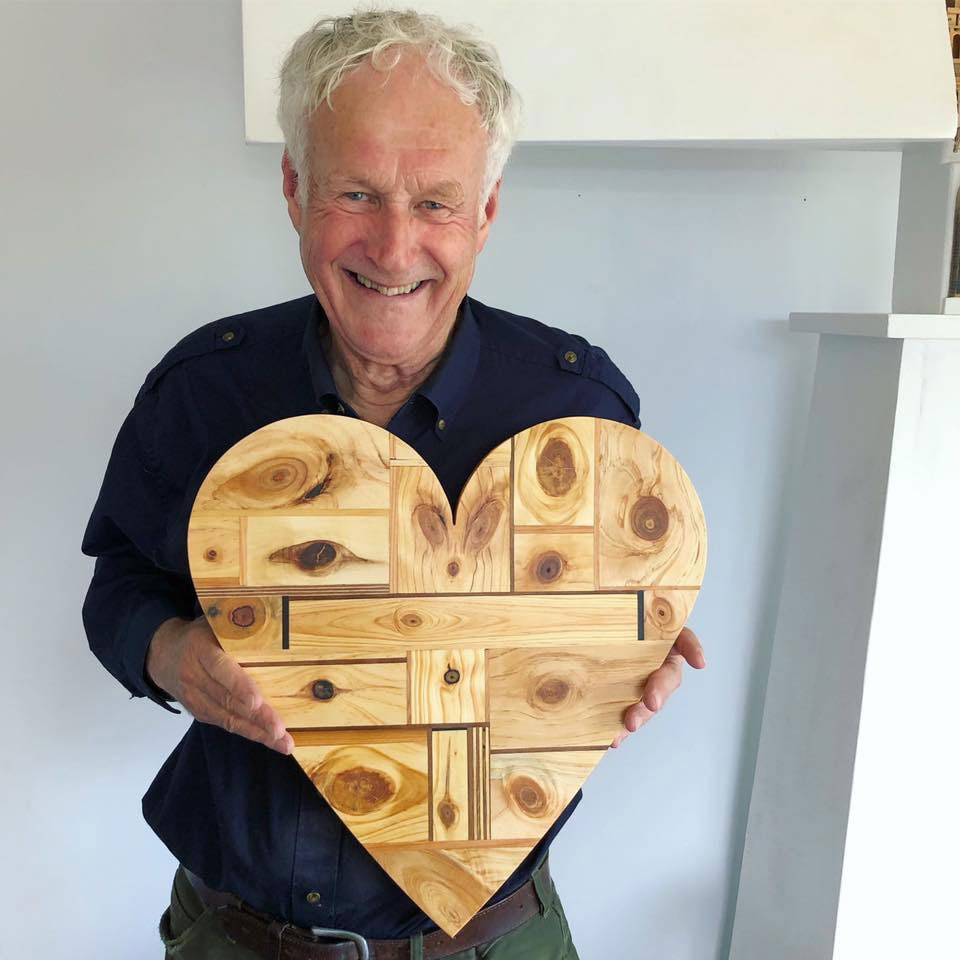 Jon with a wooden heart