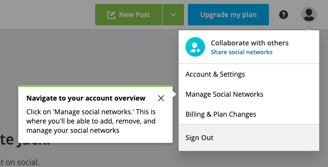 this is a screenshot of a tooltip with onboarding directions pointing out a feature in a dropdown menu