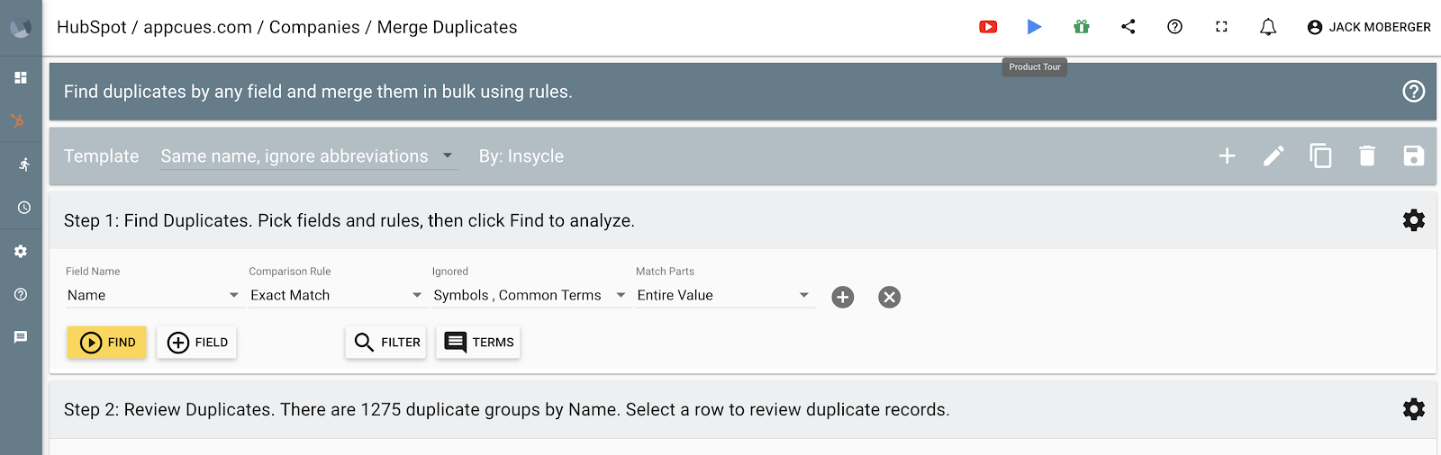 data management platform dashboard product walkthrough