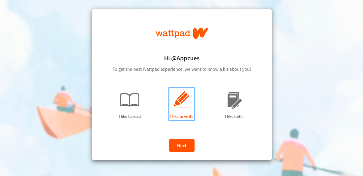 user onboarding welcome modal and multiple onboarding options for a personalized UX